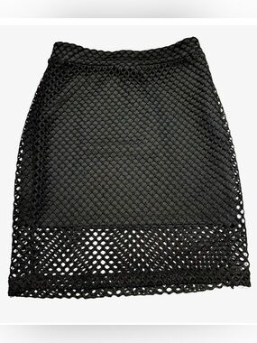 Y2K Fishnet Mesh Mini Skirt Goth Indie Sleaze Dark Coquette Alt